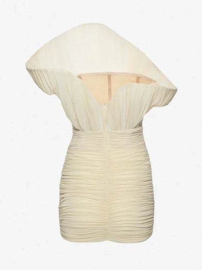 Vintage Floral Ruched Mini Dress