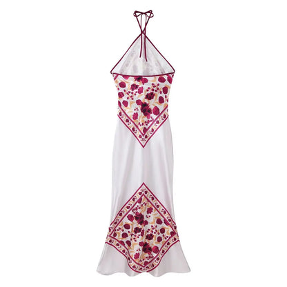 Esther Floral Satin Maxi Dress