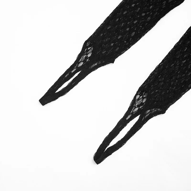 Sheer Lace High Waist Trouser