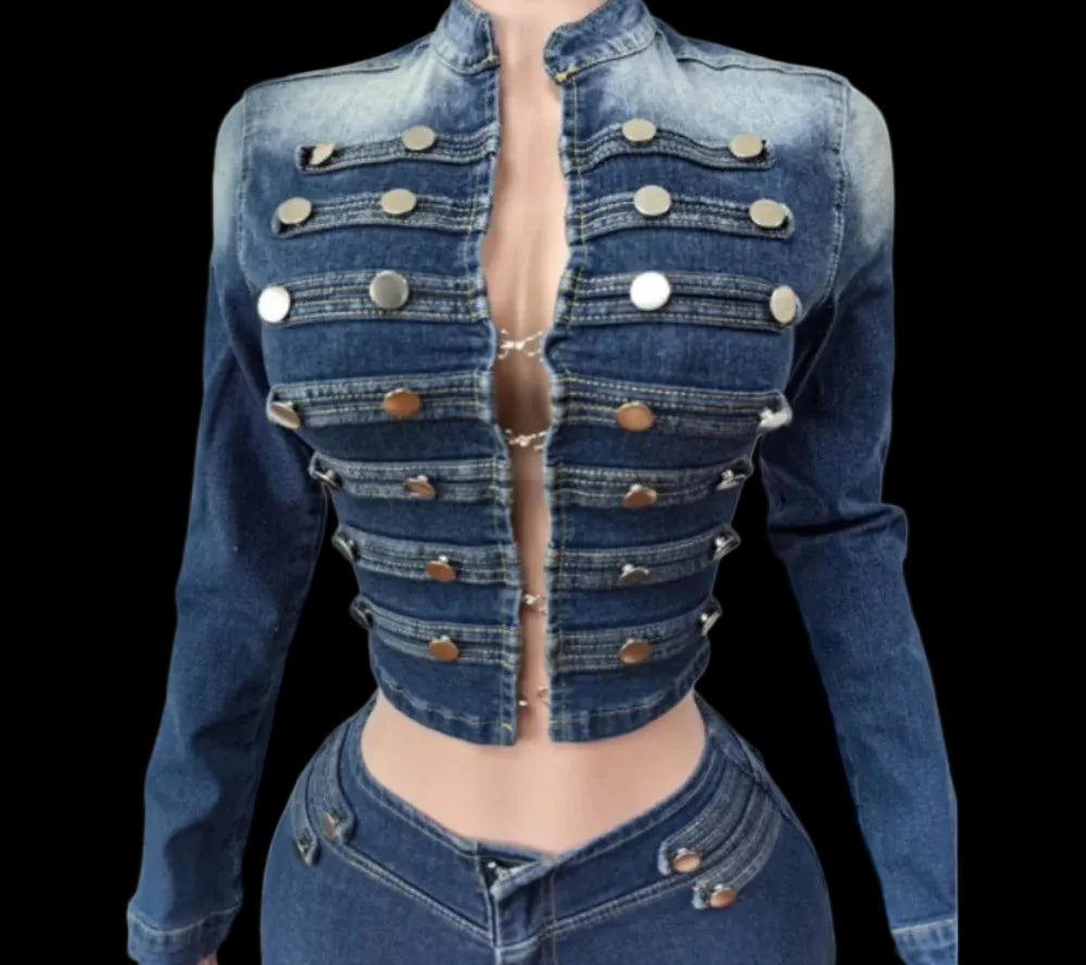 Juli Denim Short Set