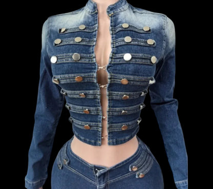 Juli Denim Short Set