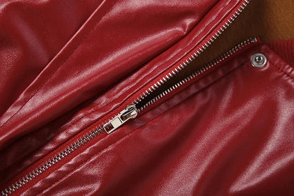 Red Leather Short Set