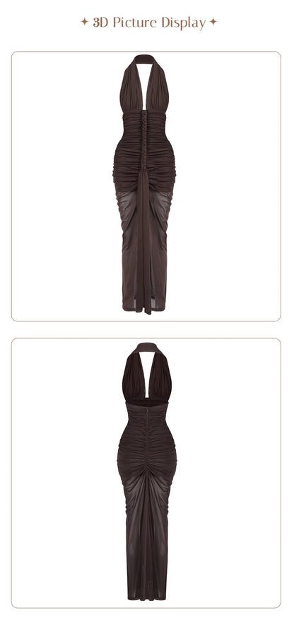Maria Ruched Maxi Dress