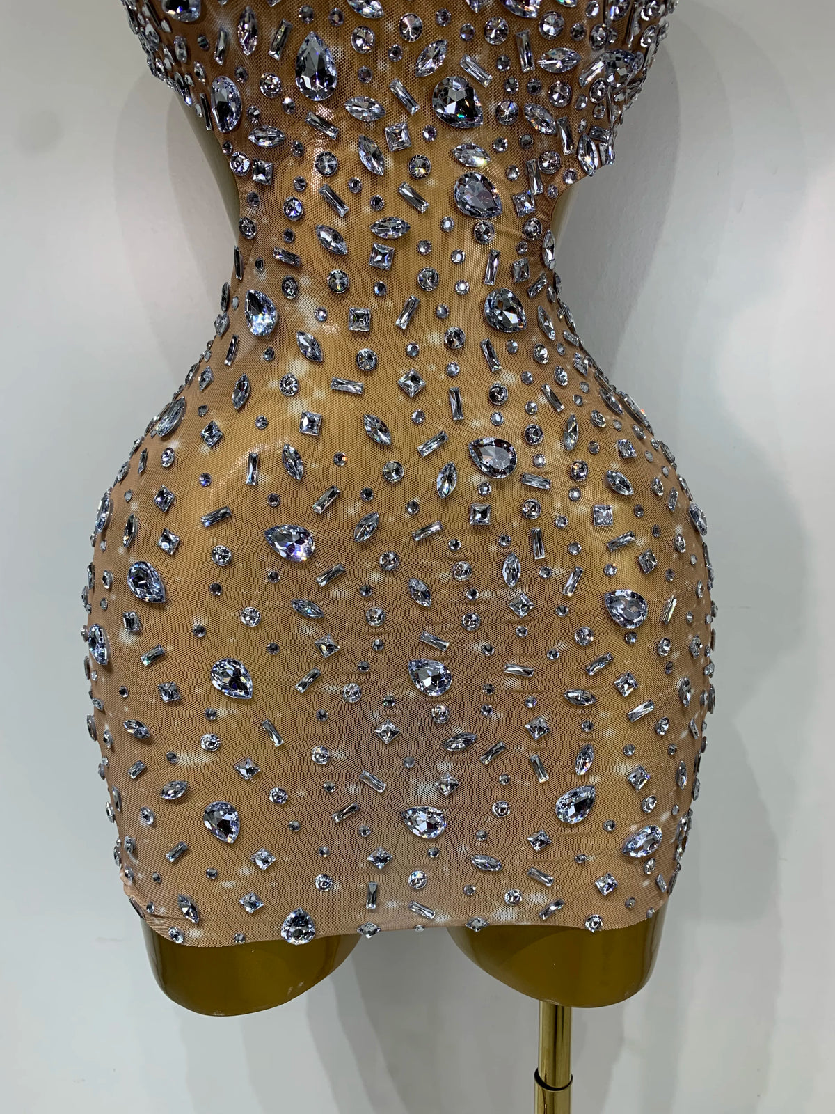 Mila Rhinestone Mini Dress