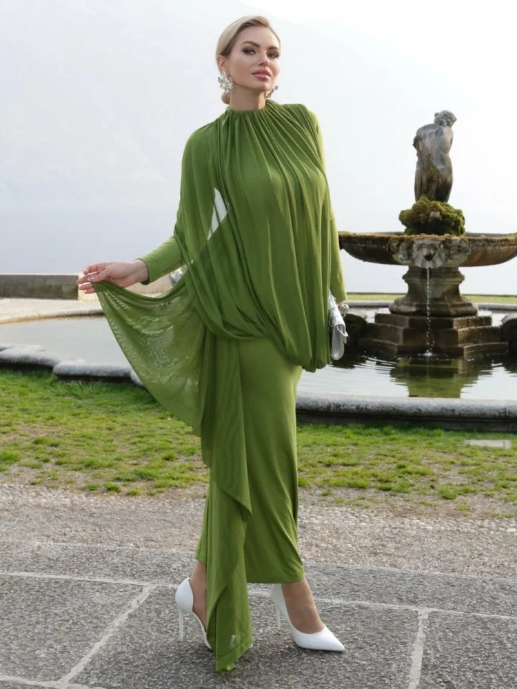 Rosa Pleated Maxi Dress