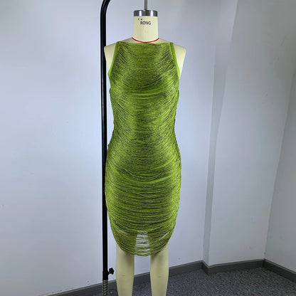 Taja Tassel Bandage Mini Dress