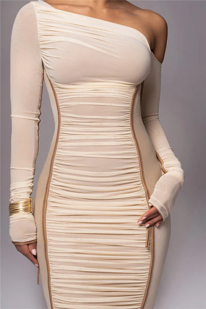 Larsa Ruched Midi Dress