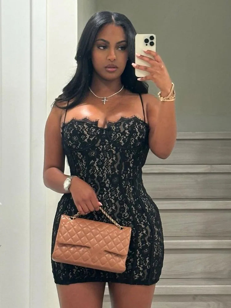 Double Lace Mini Dress