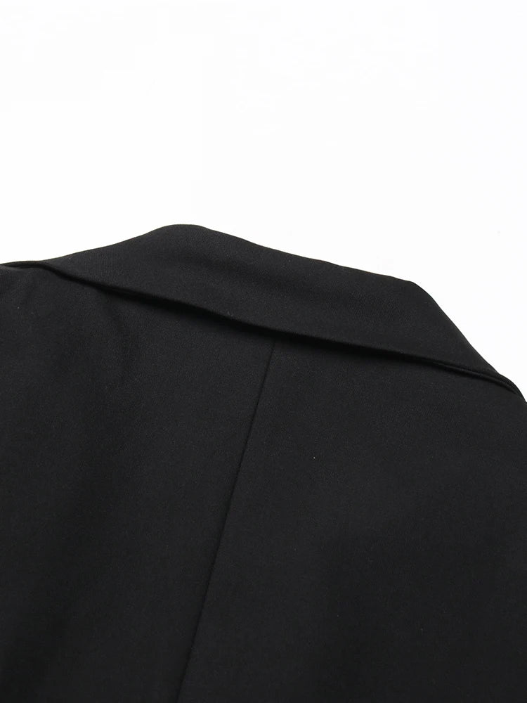 Notched Collar Belt Temperament Blazer