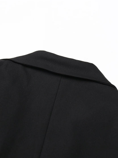 Notched Collar Belt Temperament Blazer