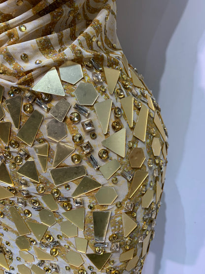 Witney Gold Mini Dress