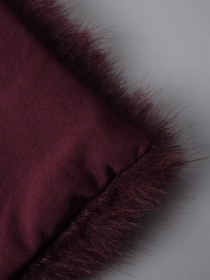 Lorene Fur Maxi Dress