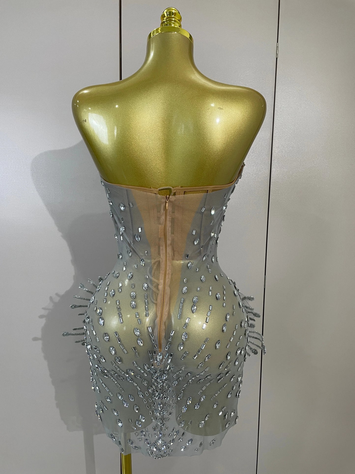 Zenda Mesh Mini Dress