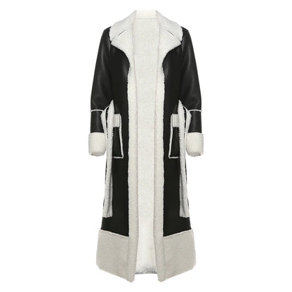 Faux Leather Trench Coat