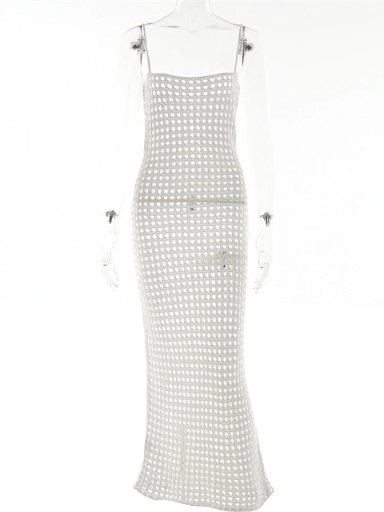 Darlyne Crochet Knitted Maxi Dress