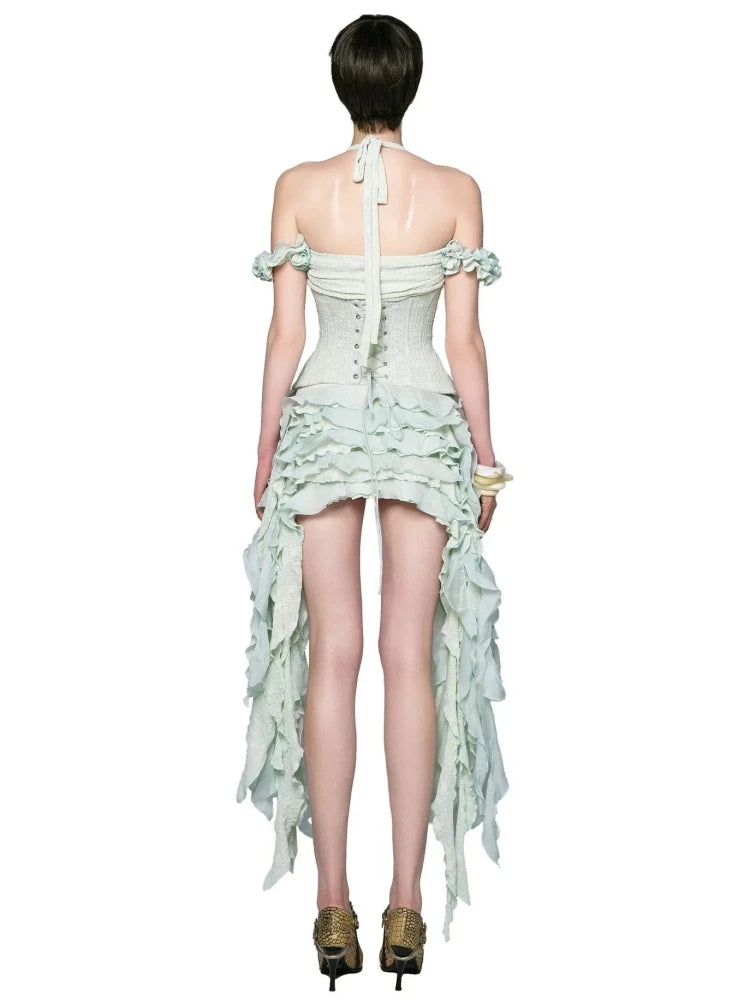 Ruffled Corset Dress Set