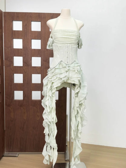 Ruffled Corset Dress Set