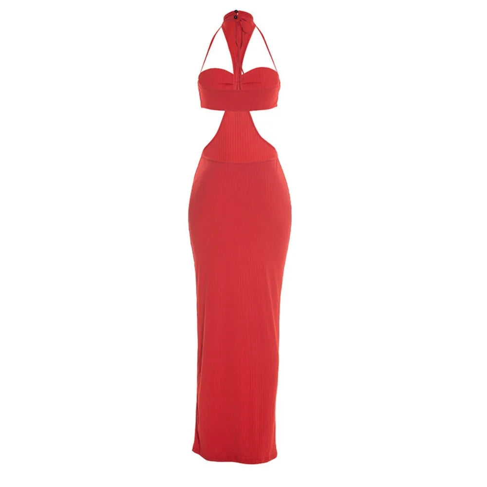 Lainesa Ribbed Knit Maxi Dress