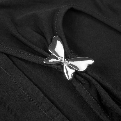Butterfly Pins Maxi Dress