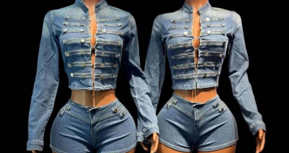 Juli Denim Short Set