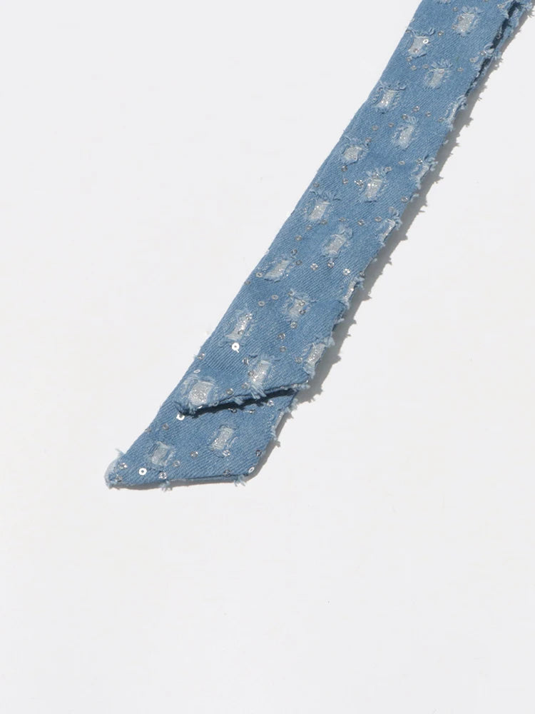 Sashes Denim Trench Coat