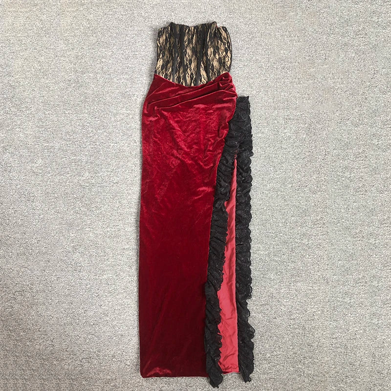 Velvet Lace Cocktail Dress