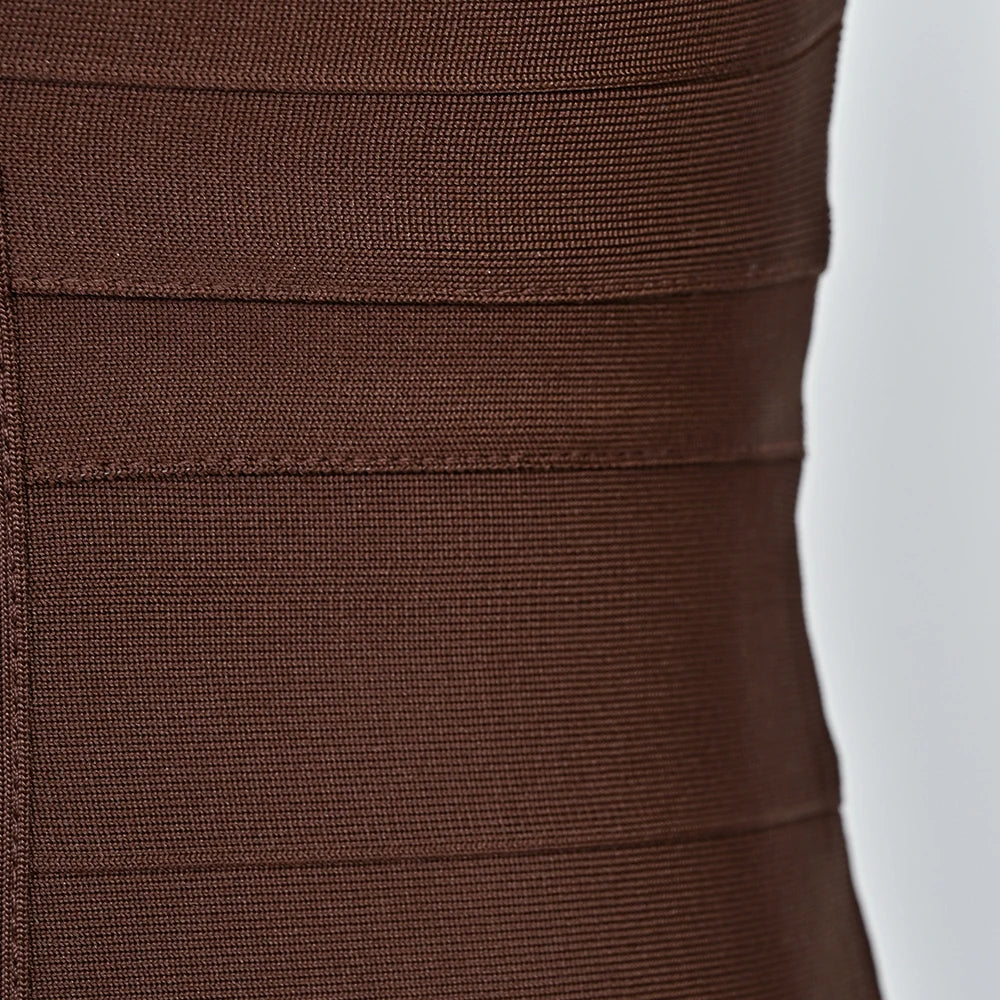 Plunge V Neck Bandage Mini Dress