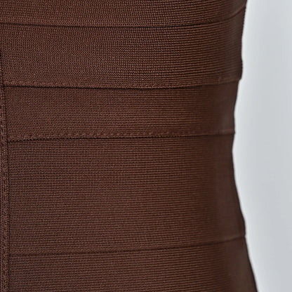 Plunge V Neck Bandage Mini Dress