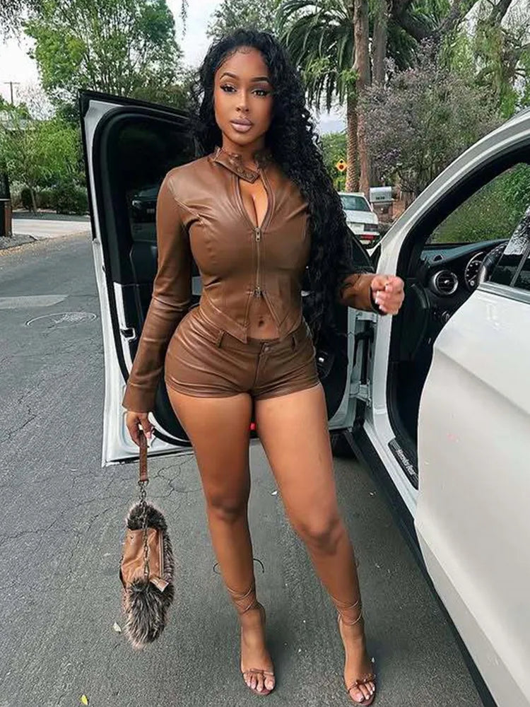 Timeless Leather Short Set