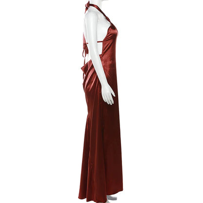 Luxury Satin Bodycon Maxi Dress