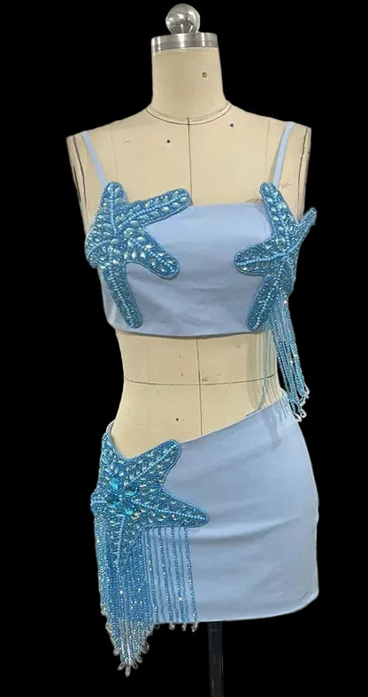 Starfish Tassel Skirt Set
