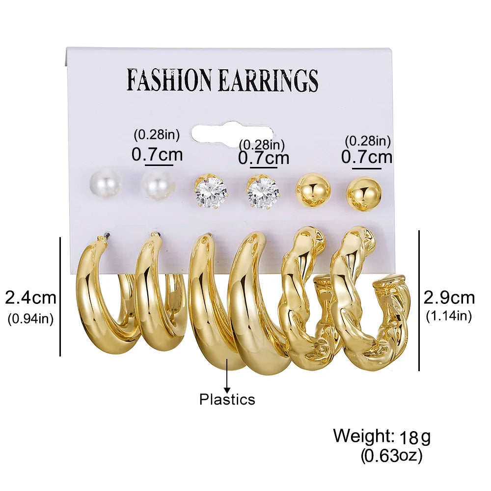 12Pcs Vintage Earrings Set