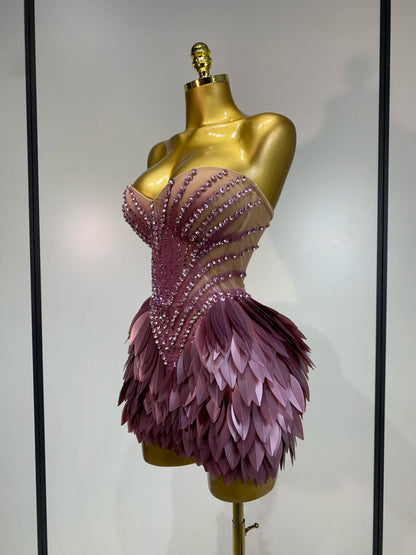 Sequins Mesh Mini Dress