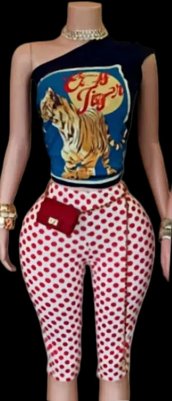 Miriam Polka Dot Capri Set