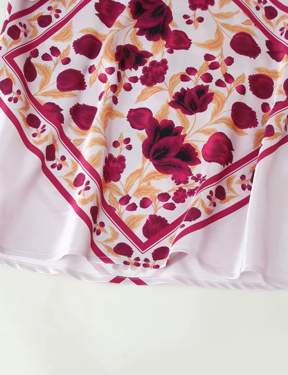 Esther Floral Satin Maxi Dress