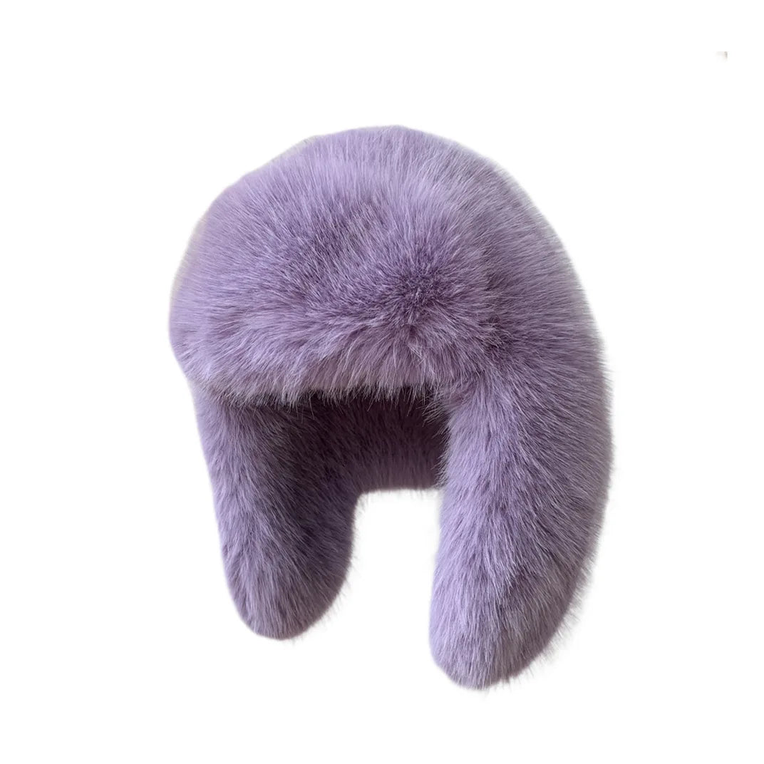 Plush Earflap Fur Hat