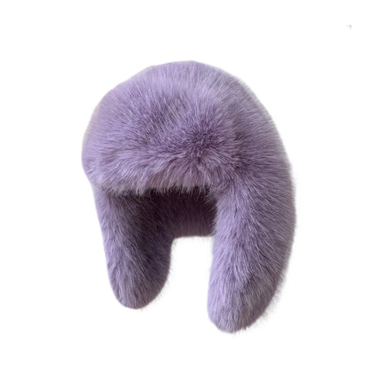 Plush Earflap Fur Hat