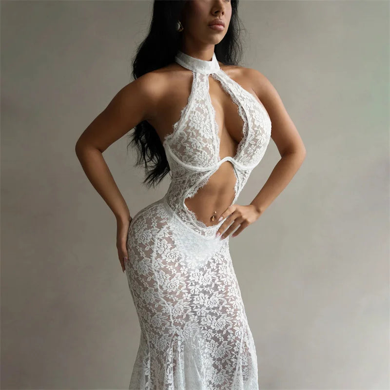 Floral Lace Maxi Dress