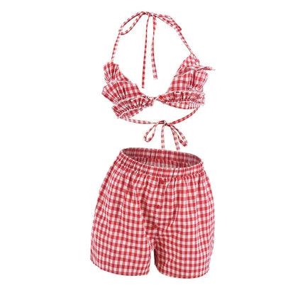 Lexia Plaid Short Set