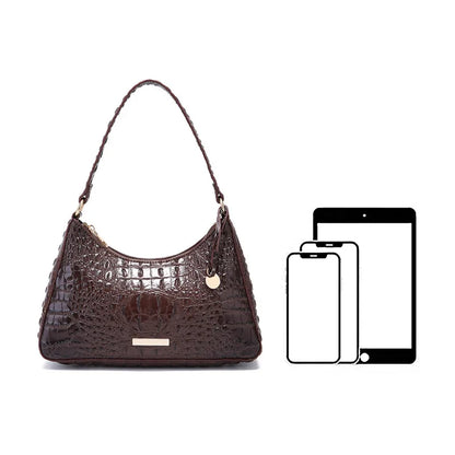 Reptile Luxe Shoulder Handbag