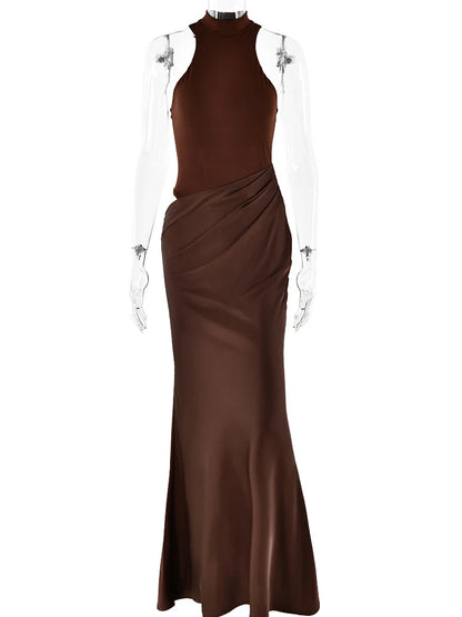 Danielle Satin Maxi Dress