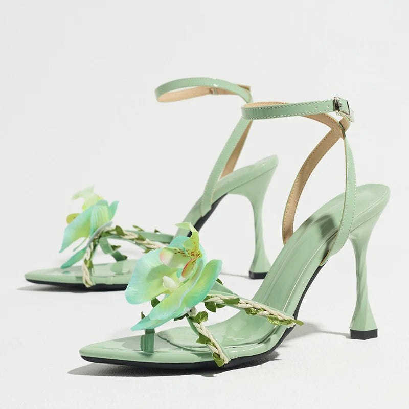 Leaf Vine Floral Heels