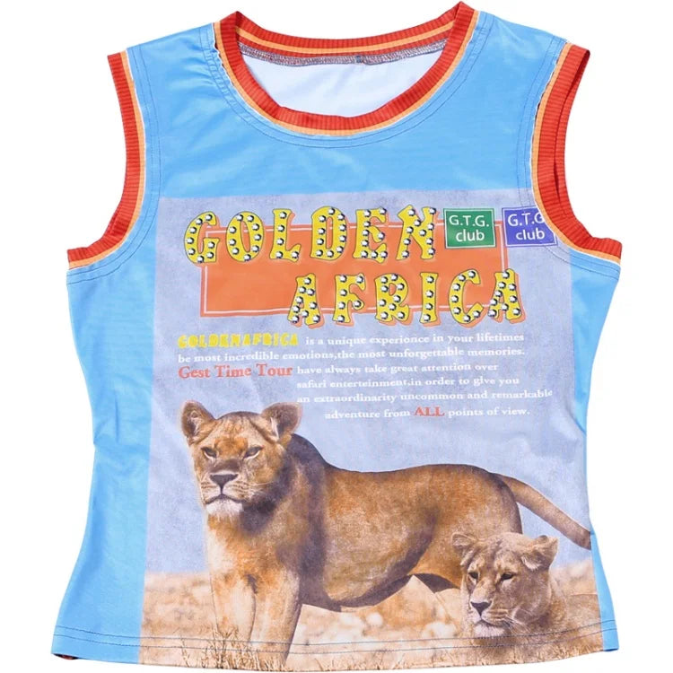 Golden Africa Crop Top