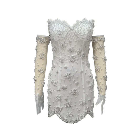 Courthouse Pearl Luxe Mini Dress