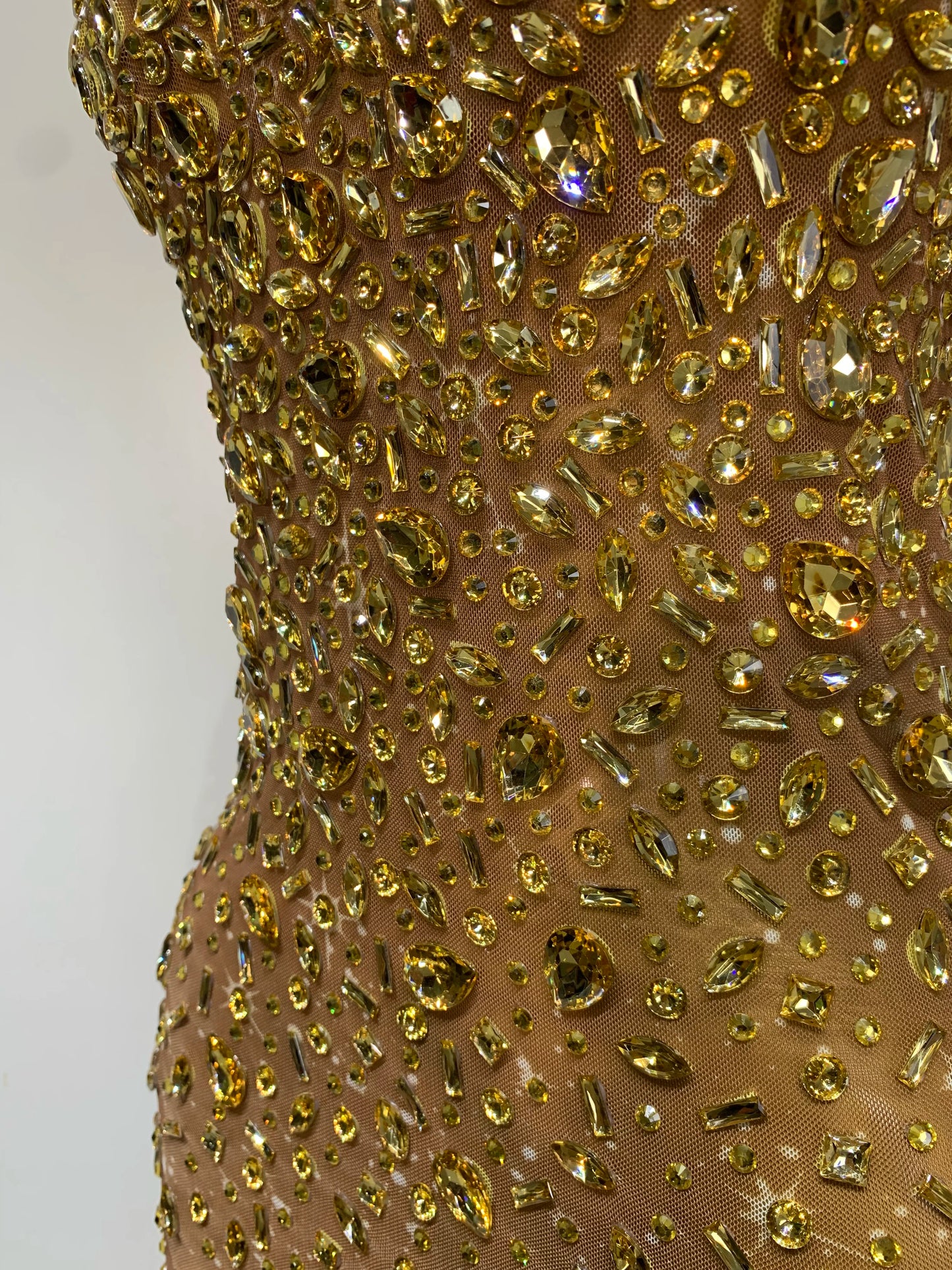 Zoey Rhinestone Mesh Maxi Dress