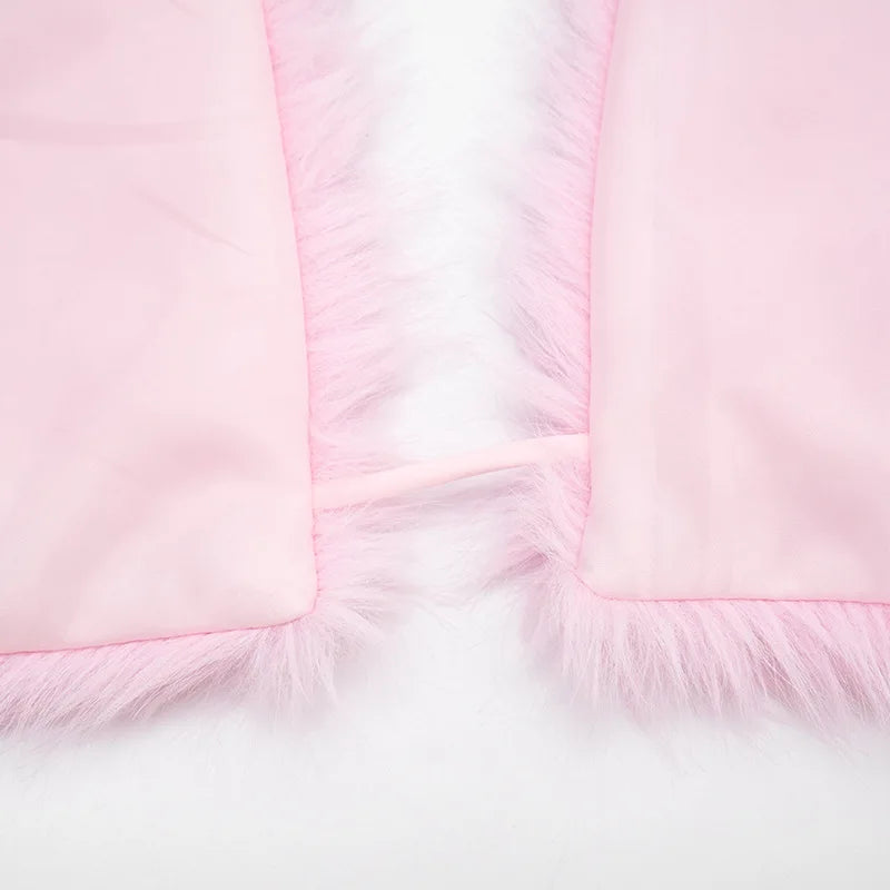 Fluffy Fur est Top Pants Set
