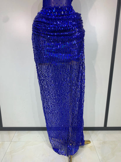 Vannah Sequin Maxi Skirt Set