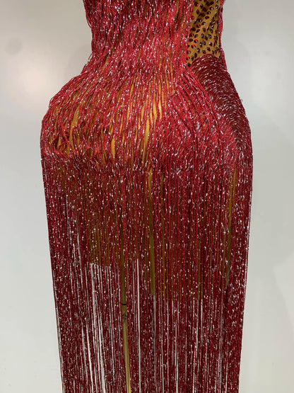 Gizel Tassel Maxi Dress