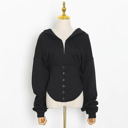 Hoodie Bandage Corset Jacket