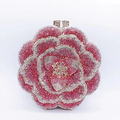 Floral Crystal Clutch Purse